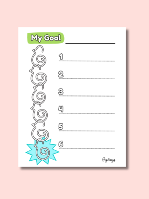 Giplings Goal Tracker - Printable PDF for kids