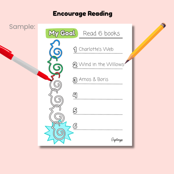 Giplings Goal Tracker - Printable PDF for kids