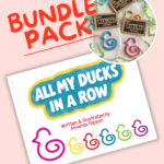 All My Ducks In A Row children's picture book cover and Duck-links